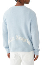 Curved Logo Knit Sweater